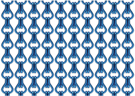 پرده پرده توری سیمی تزئینی زنجیره ای آلیاژ آلومینیومی رنگ آبی
