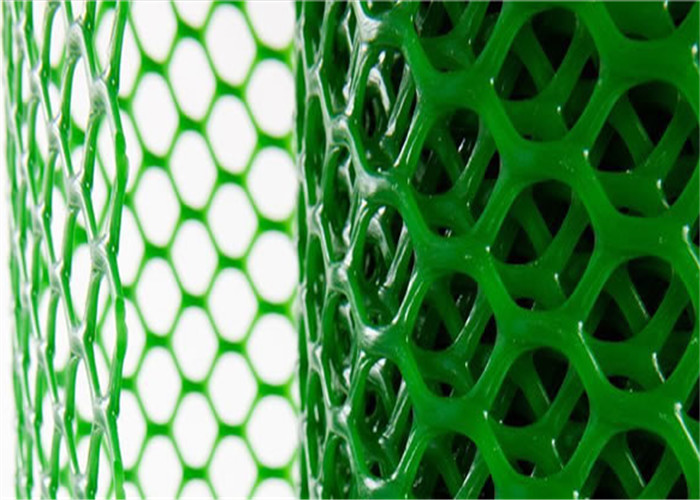 مش پلاستیکی شش گوش شش ضلعی ، مقاومت در برابر اشعه ماوراء بنفش رنگ سبز برای دامداری