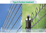 6mm 2d Twin Bar Wire Mesh Fence Panels 868/656 تخته های دوگانه دو طرفه
