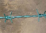 سیم خاردار فولادی با روکش PVC سبز Wire سیم فولادی پیچ خورده دو رشته برای مصارف مزرعه