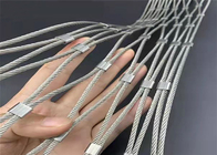 نوع نرم طناب سیمی 3.5 میلی متری مش 7x7 ضد زنگ الماس استیل ضد زنگ